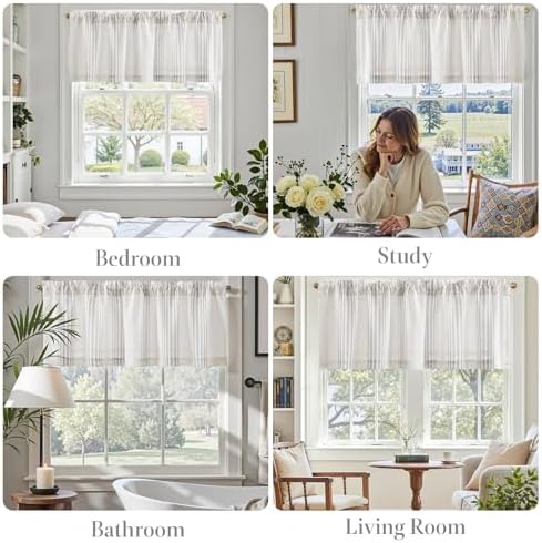 jinchan Linen Balanced Stripe Valances - Image 5