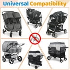 Orzbow 2 Pack Mosquito Net for Double Stroller Side-by-Side - Image 3