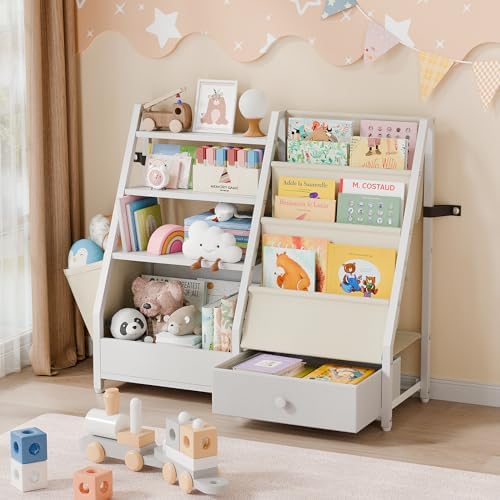 Kids Bookshelf and Toy Storage, Toddler Bookshelf Baby Bookcase by HAVLOTII