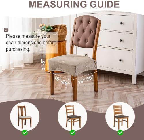 Genina Waterproof Chair Covers Set of 4, Stretch Chair Cover - Image 3