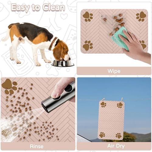 Dog Cat Food Mat, Absorbent Pet Feeding Mat - Image 7