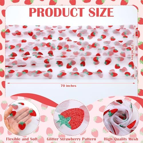 4 Pcs Strawberry Table Runners 29x70 Inch - Image 3