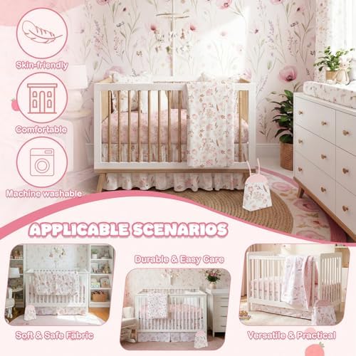 Hahafelt 4 Pieces Crib Bedding Set - Image 4