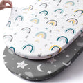 Stretch Fitted Bassinet Sheet Set BROLEX 2 Pack Cradle Sheets by BROLEX