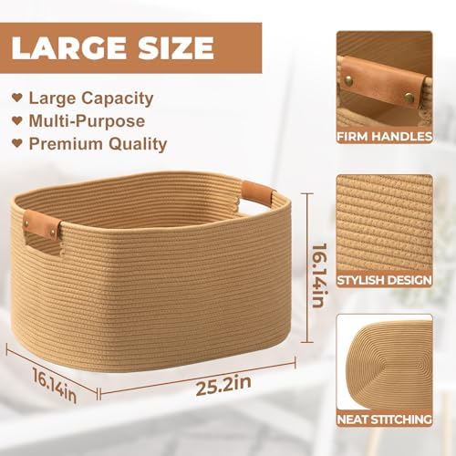danpinera 108 L Blanket Basket for Living Room, Toy Basket - Image 2