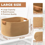 danpinera 108 L Blanket Basket for Living Room, Toy Basket - Image 2