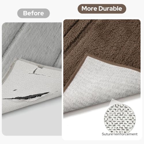 HOMEIDEAS Bathroom Rugs Sets 2 Piece, Super Soft and Absorbent Non Slip - Image 3