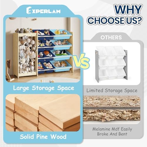 EXPERLAM Kids Toy Storage Organizer, 2-in-1 Stuffed Animal Storage & Toy - Image 6