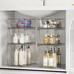 Vtopmart Clear Stackable Storage Drawers, 6 Pack Tall Organizer Set - Image 2