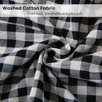 2 Pack Black Gingham Lumbar Throw Pillow Shams 12''x20'' - Image 6