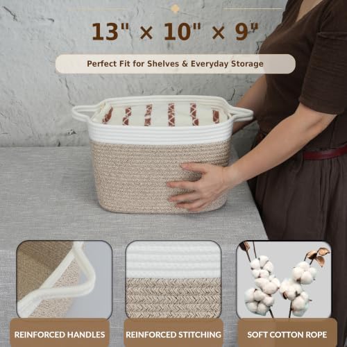 XUANGUO Woven Cotton Rope Storage Basket - Image 2