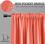 DONREN Coral Valances for Window-Blackout Valances for Kitchen - Image 3