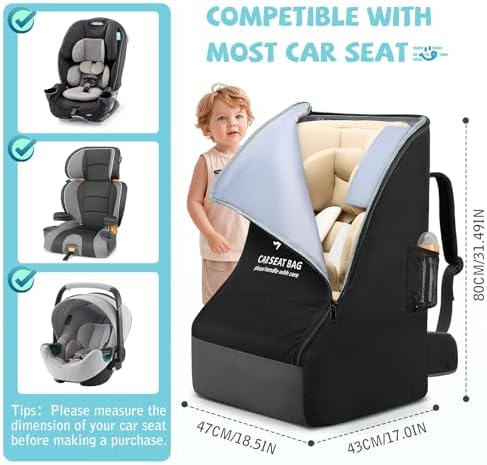 RAINSMORE Padded Car Seat Travel Bag - Image 3