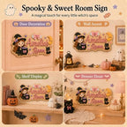 Personalized Halloween Decor Door Sign Custom Name Wooden Kids Room Decor - Image 7
