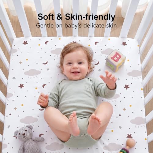 4 Pack Crib Sheets for Boys Girls - Image 3