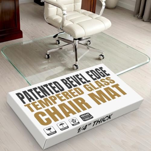 Tempered Glass Office Chair Mat by ClearlyInnovative