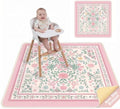 Splat Mat for Under High Chair Waterproof Non Slip Floor Mat for Baby by UnicornCastle