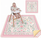 Splat Mat for Under High Chair Waterproof Non Slip Floor Mat for Baby by UnicornCastle