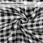 Black White Gingham Ruffle Body Pillow Cover 20"x54" - Image 6