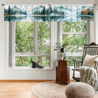 Misty Forest Valance Curtain for Windows 2 Pack Landscape Mountain Pine Tree - Image 7