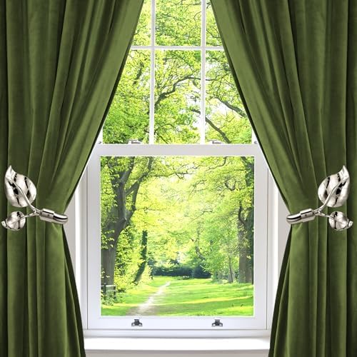 HIKMLK Leaf Shaped Curtain Tieback Holdbacks 2pcs, Handmade Metal Curtain Side - Image 6