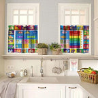 Alphabet ABC Kids Valance Curtain Colorful Cartoon Animal Learning Inspirational - Image 2