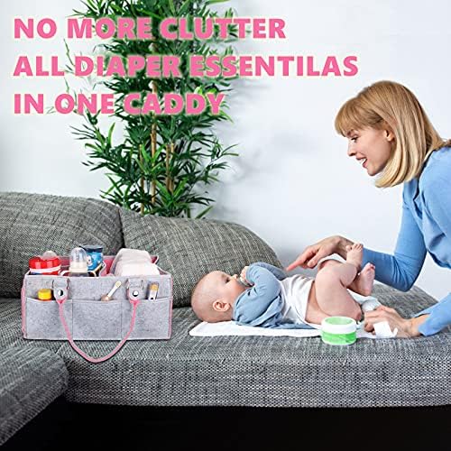 XUANGUO Large Felt Baby Diaper Caddy Organizer - Image 3