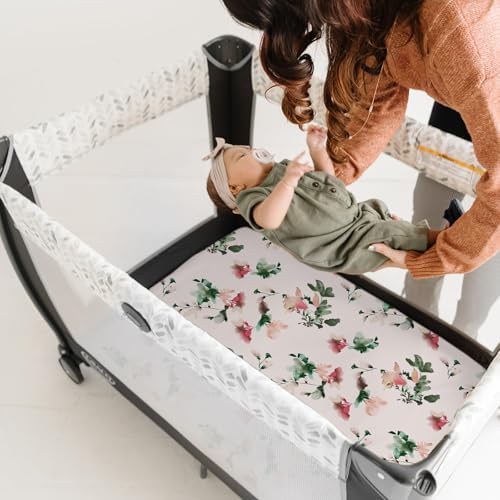 Pack n Play Sheets, BROLEX 2 Pack Mini Crib Sheets, Stretchy Portable Fitted - Image 5