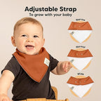 KeaBabies 8pk Organic Baby Bandana Bibs - Image 3