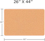Yeaban Chenille Peach Bathroom Rug 26"x44", Non-Slip Rubber Backing - Image 2