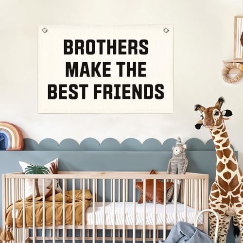 Lacama Boys Room Decor, Brothers Make The Best Friends, Canvas Banner Wall - Image 2