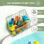 Greentainer 2 Pack Bath Toy Storage Organizer, Large Rustproof Metal Wire Basket - Image 4
