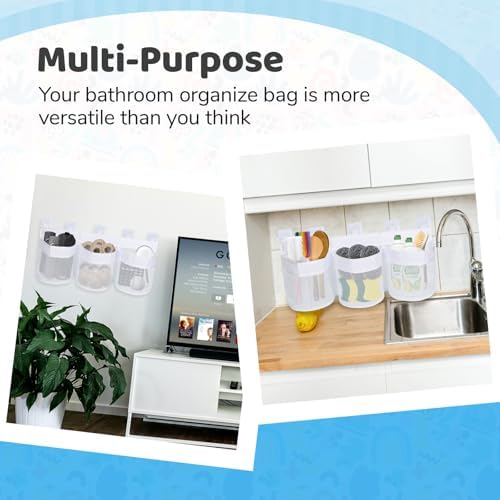 Bathroom Bath Toy Storage for Bathtub, Baby Bath Tub Toys Holder, Kids Mesh - Image 5