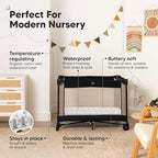 2 Pack and Play Sheets, Waterproof Mini Crib Sheet Fitted 38x26 - Image 5