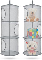 2Pcs Hanging Stuffed Animal Storage Hammock Net 3 Tiers - Image 5