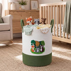 LemonRoad Woodland Animals Laundry Hamper Large Cotton Rope Storage Basket - Image 5