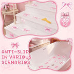 Fullhawl 30 Pcs Pink Bow Non Slip Shower Stickers, Bathtub Safety - Image 6