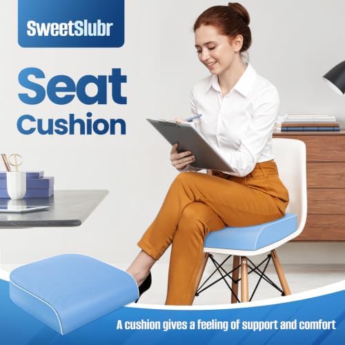 SweetSlubr Seat Cushion, Chair Pad, Memory Foam Tailbone Pain Relief - Image 3