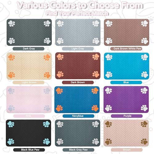 Dog Cat Food Mat, Absorbent Pet Feeding Mat - Image 2