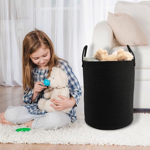 Woven Cotton Rope Laundry Basket - Image 6
