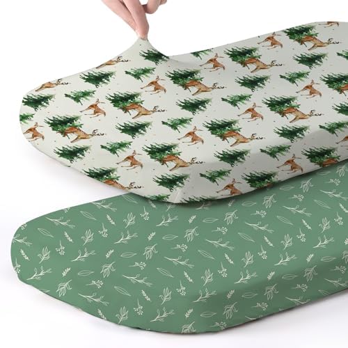 Stretch Fitted Bassinet Sheet Set BROLEX 2 Pack Cradle Sheets by BROLEX