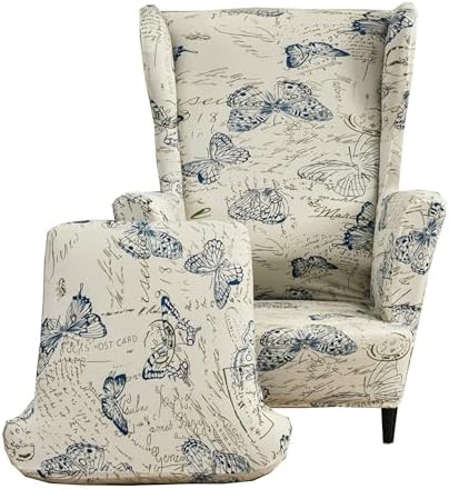 CRFATOP Wingback Chair Cover Butterfly Armchair Slipcover by CRFATOP