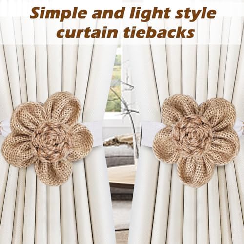 SRG Curtain Tiebacks for Curtains 4 Pack, Decorative Curtain Holdbacks for - Image 3