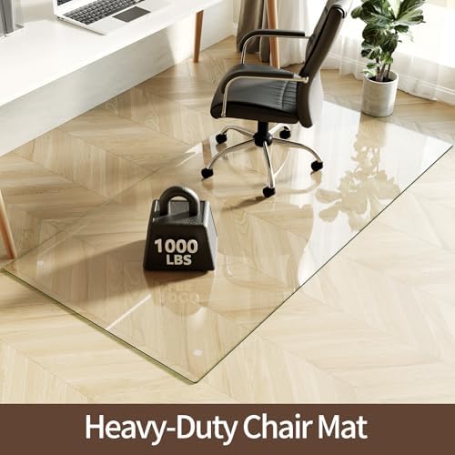 Koonmi Tempered Glass Chair Mat 40"x80" - Image 2