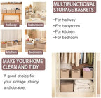 OIAHOMY 4 Pack Storage Baskets for Organizing 24L Cube Storage Bins Brown - Image 6