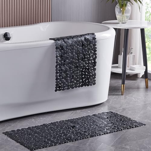 Webos Bath Shower Mat Non Slip: Extra Large Pebble Bathtub mat - Image 3