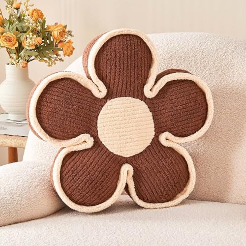 Kcvvcr Soft Flower Shaped Floor Cushion, Decorative Throw Pillow, Plush Bedroom by Kcvvcr