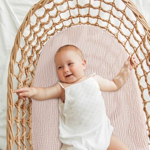 Bearmoss 2-Pack Baby Bassinet Sheets - Image 5