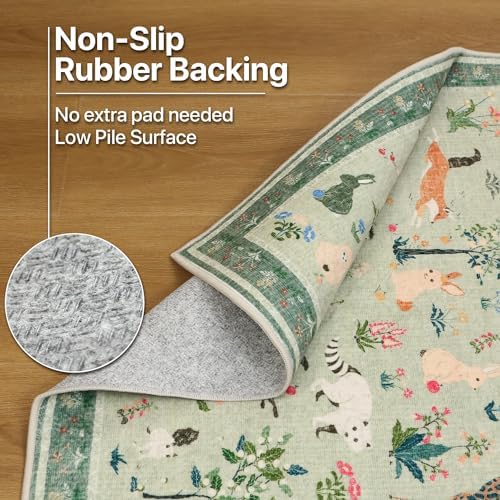 BESBLEE 2'6X6 Washable Kitchen Runner Rug, Animal Non Slip - Image 6