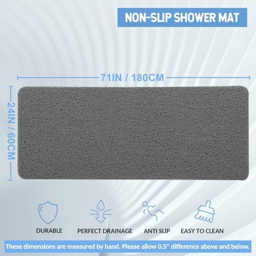 Hargiis Non-Slip Bathtub Mat, Anti Slip Shower Mat, Fast Drying Bathtub Mats - Image 2